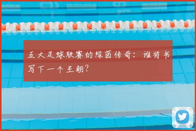 五大足球联赛的绿茵传奇：谁将书写下一个王朝？